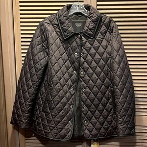 Coach Quilted Car Coat, Size Large